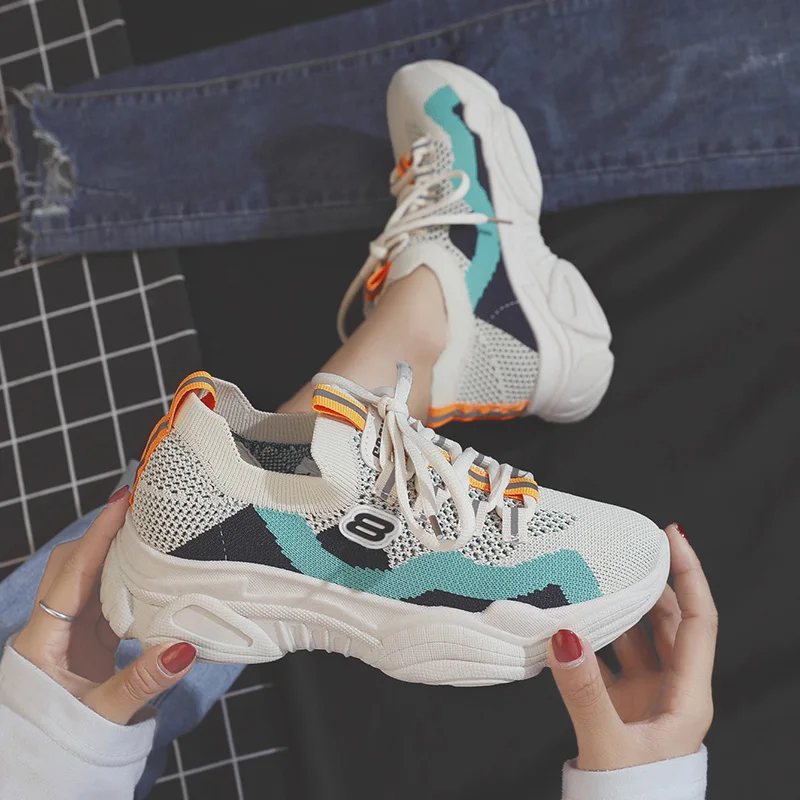 

shoes Womens Sneakers Shoes 2018 Fashion Women's Heels Platform Woman 2019 Tennis Female Woman-shoes Designer Colorful Thick