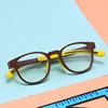 Round Frame Kid Anti-Blue Light Glasses TR90 Retro Ultra Light Eyeglasses Flat Mirror Boy Girl Class Glasses Frame Goggles 1