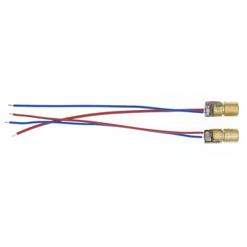 

100PCS 5V 650nm 5mW Adjustable Laser Dot Diode Module Red Sight Copper Head Mini Laser Pointer