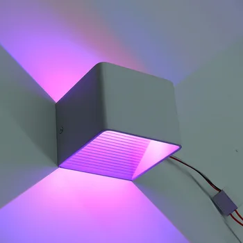 

RGB dimmable led light Modern Led Wall Lamp up and down Aluminium wall light Square Light wall lamp 3/5W for living room