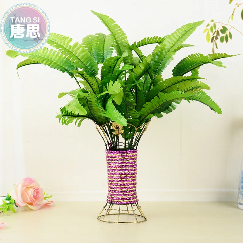 Искусственный персидский лист травы 7 вилок цветок лисимачи завод стены