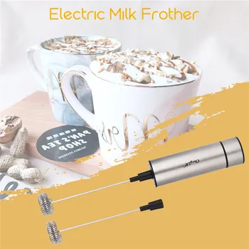 

Electric Milk Frother Food Grade Kitchen Egg Beater Cappuccino Coffee Whisk Household Restaurant Food Mixer Battery Operated 31