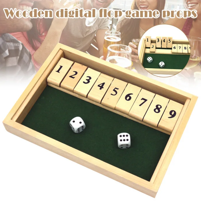 Flop Games Shut Box деревянная настольная игра с игральными кубиками для классной комнаты домашние Вечерние игры для детей и взрослых M09