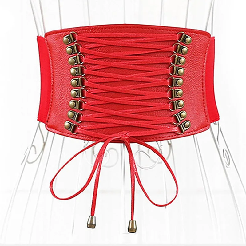 

New Fashion Tassel Waistband Woman Elastic Belt Sealing Wide Corset Waist Designer Shaping Girdle Wide Belt High Quality