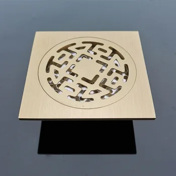 

Copper Color Deodorizing Floor Drain Single for Dual-Use Laundry Machine 10x10 Special Offer Brass Floor Drain Floor Drain