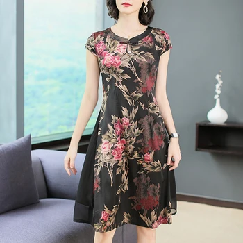 

Straight summer blockbuster silk silk dress new skirt teamed in restoring ancient ways