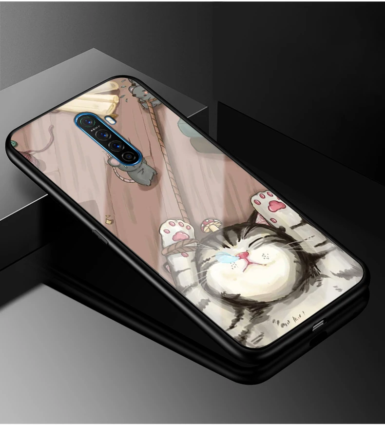 SHIEID Cover per Oppo Realme X2 PRO Cover,Vetro temperato Marmo Ultra Sottile Gomma Gel Trasparente scocca Anti-Scivolo Soft Shell per Oppo Realme X2 PRO (Oro Nero