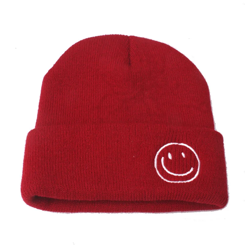 Улыбка детская зимняя шапка Skullies удлиненные шапочки вязаные для детей Детские шапки вязаные однотонные детские шапки шапочки для волос - Цвет: 1