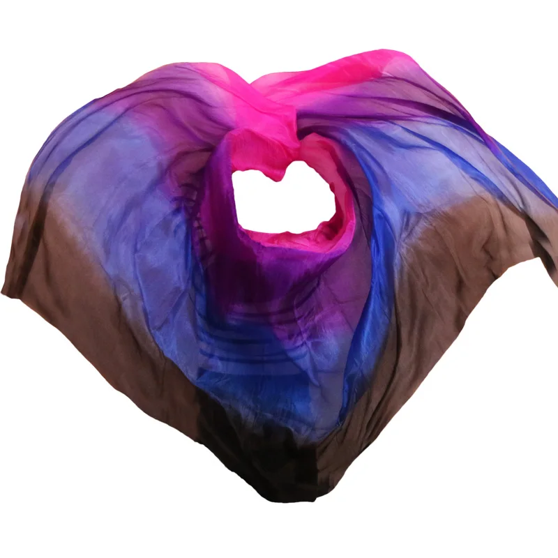 

Customized 100% Real Silk Veils Dance Stage Performance Props Handmade Dyed Scarf Dance Silk Veils Shawl Pure Natural Veils