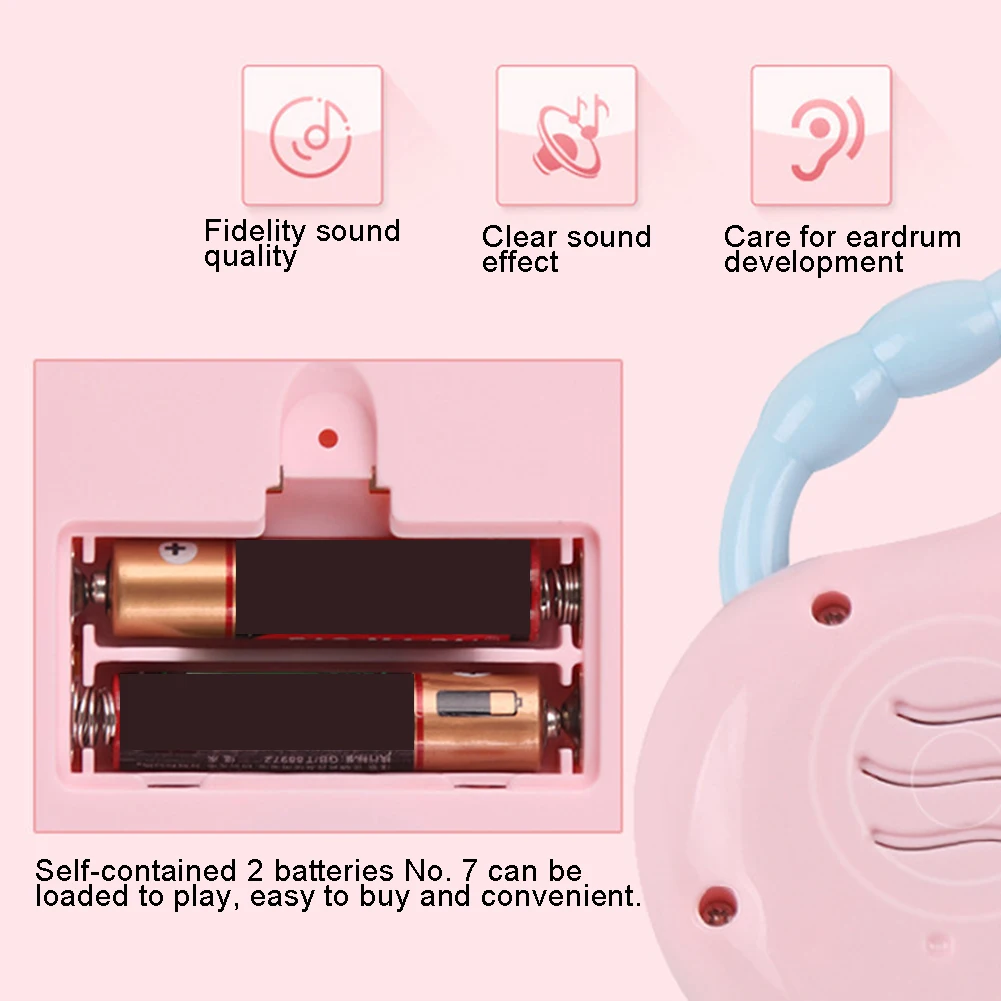 Baby Kids Musical Instrument Toy Portable Baby Electronic Piano Keyboard LED Musical Projection Developmental Education Toy