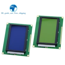 128*64 pontos lcd módulo 5v tela azul 12864 lcd com luz de fundo st7920 porta paralela lcd12864 para arduino