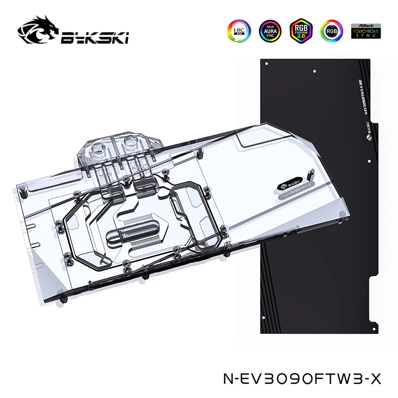 Bykski GPU Water Block For EVGA RTX 3090/3080 FTW3 ULTRA GAMING With Back Plate Watercooler N-EV3090FTW3-X | Компьютеры и офис