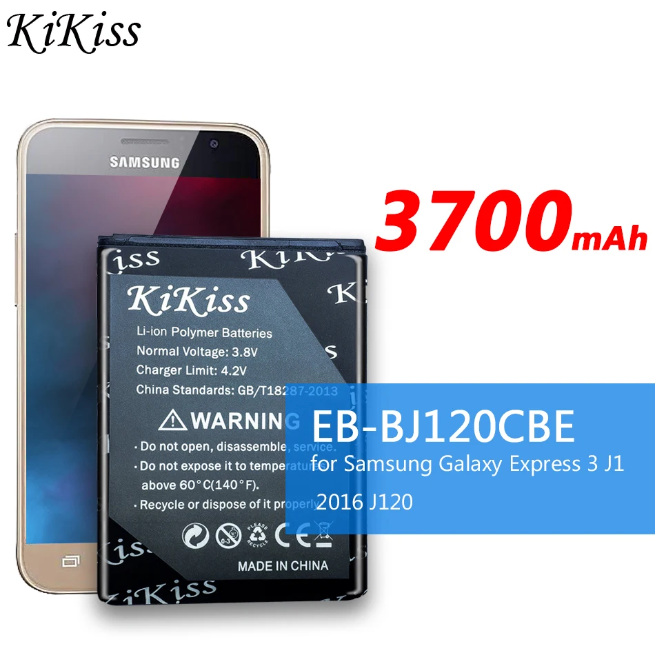 Мощный аккумулятор 3700 мАч для samsung Galaxy Express 3 J1 (2016) J120 J120F J120A J120H J120T J120DS EB-BJ120CBE + код