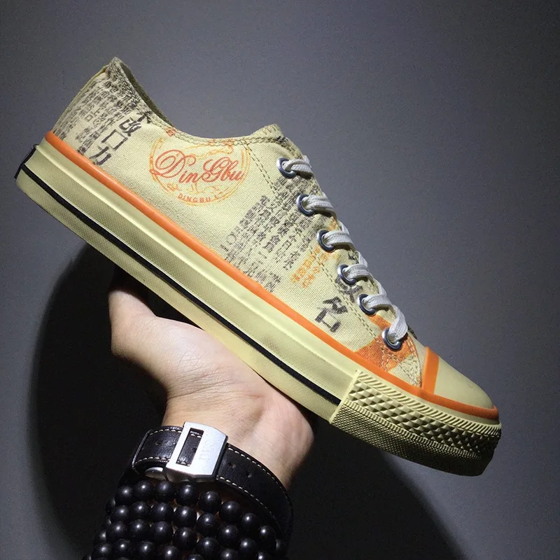 

Sneakers Students Canvas Shoes 2019 MEN'S Casual Shoes Winter New Style Fashion And Personality Social Youth Fashion Shoe Versat