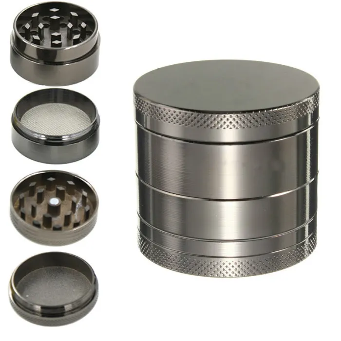 4 Layer Zinc Alloy Herb Grinder 40mm Herb Spice Grass Weed Tobacco Smoke Grinders for Men Smoking Accessories JS23