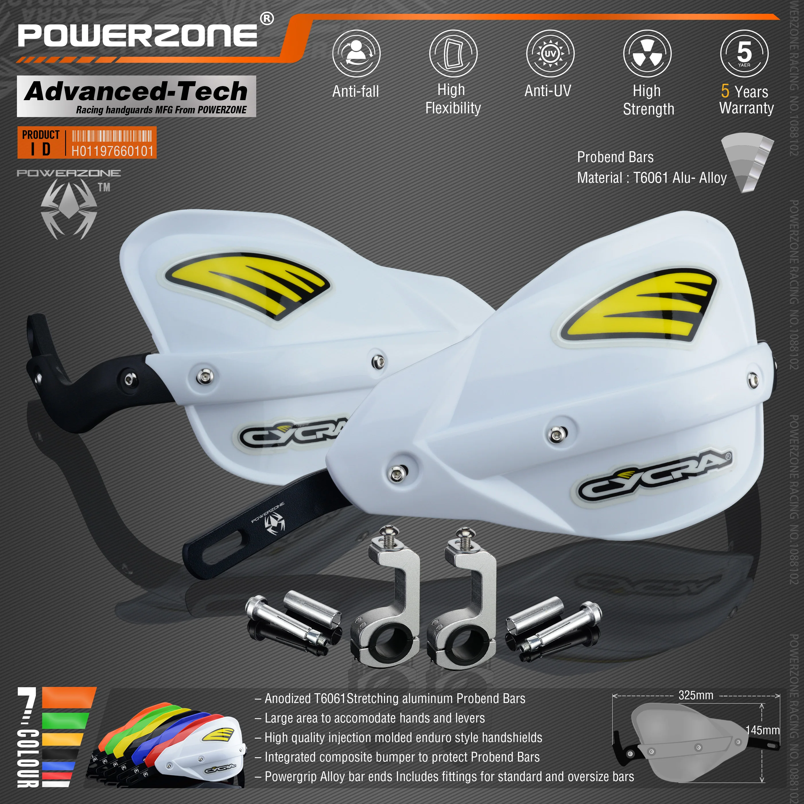 Защита для рук Powerzone Probend Honda KTM ADV EXC EnduroHusqvarna TE CRF WRF DRZ KLX руль мотоцикла велосипеда
