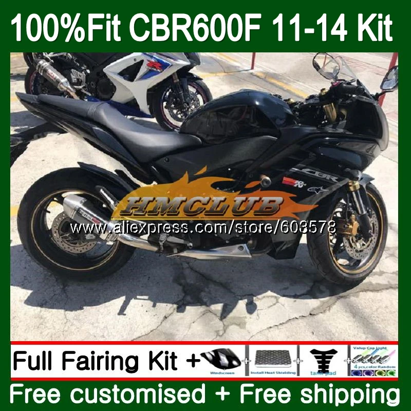 No. 1 Литья под давлением для HONDA CBR600F4i 2011 2012 2013 Черный 129CL. 27 CBR 600 F 600F CBR600 F F4i CBR600F, 11, 12, 13, 14, обтекатели - Цвет: No. 1