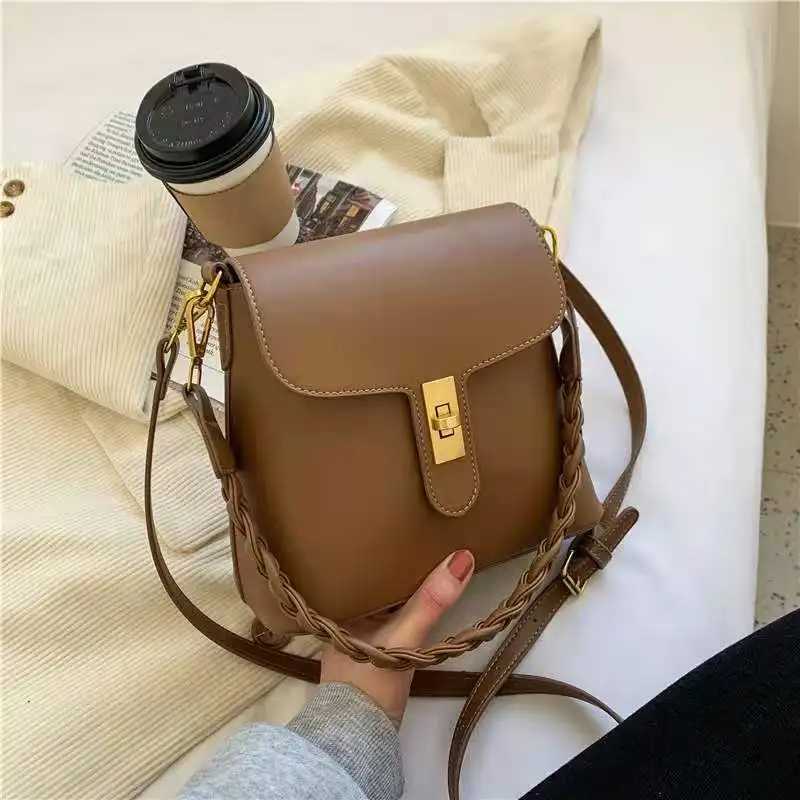 

Retro bucket bag female autumn winter new fashion versatile single-shoulder cross-body bag