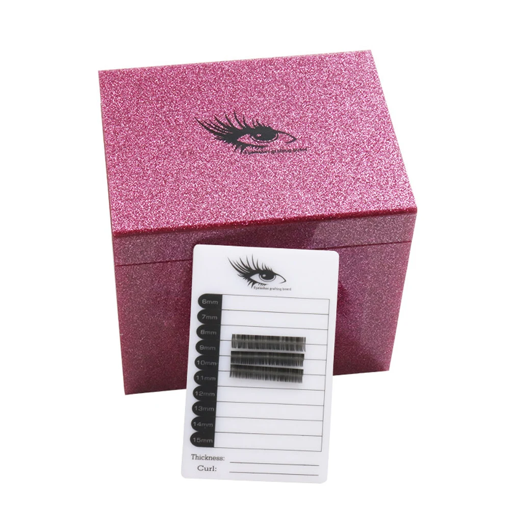 

Fuchsia Eyelash Storage Box 10 Layers lashes Glue Pallet Holder Makeup Organizer False Grafting Eyelashes Extension Beauty Tool