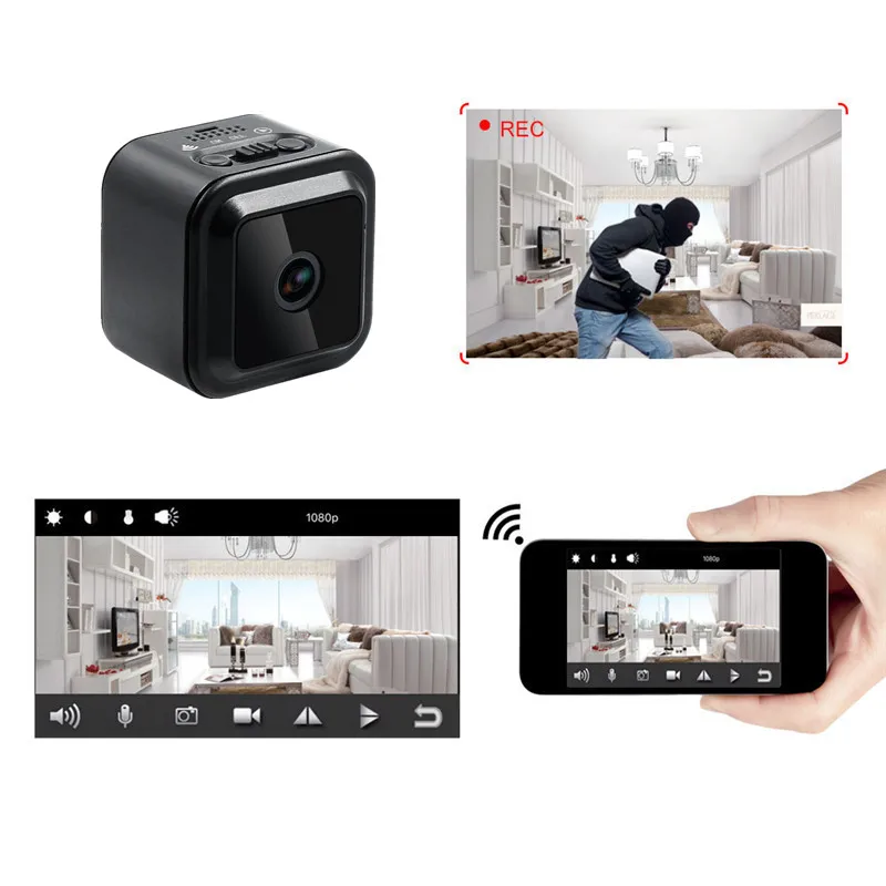 Full HD мини DV камера Wifi P2P IP камера ИК ночного видения Цифровая видеокамера с 120 градусов широкоугольная домашняя камера безопасности