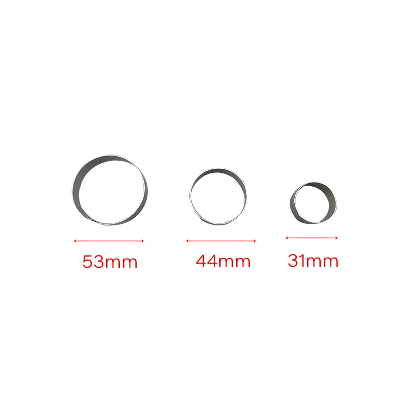 Round 3pcs/set Baking Mould Star Heart Flower Cutter Stainless Steel Egg Mould Cookie Cutter Biscuit DIY Mold - Цвет: Round