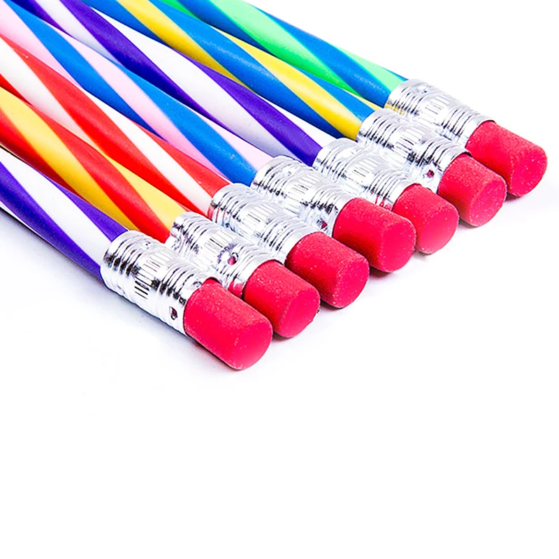 3pcs Colorful Magic Bendy Flexible Soft Pencil With Eraser Gift Kids Writing dropshipping