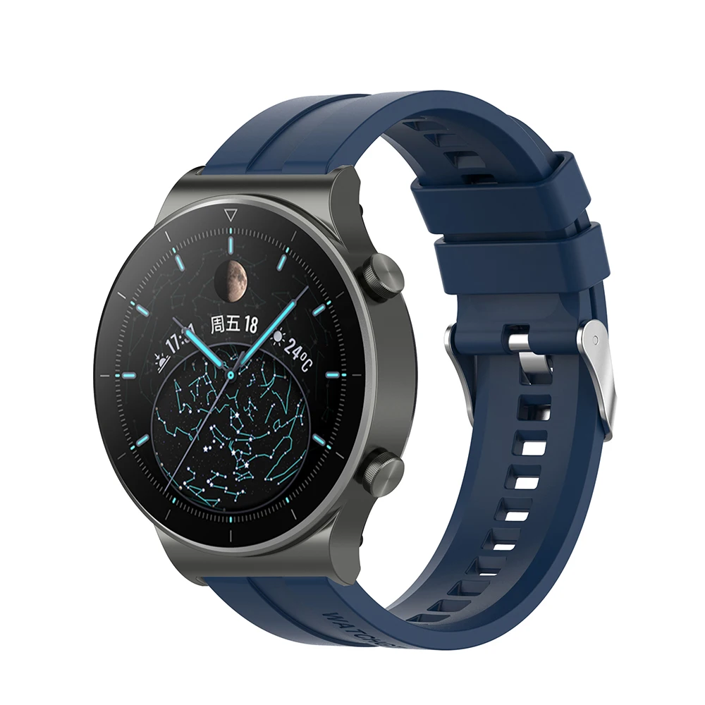 Silicone Smartwatch Band, 22mm Replacement Strap, Multiple Colors
