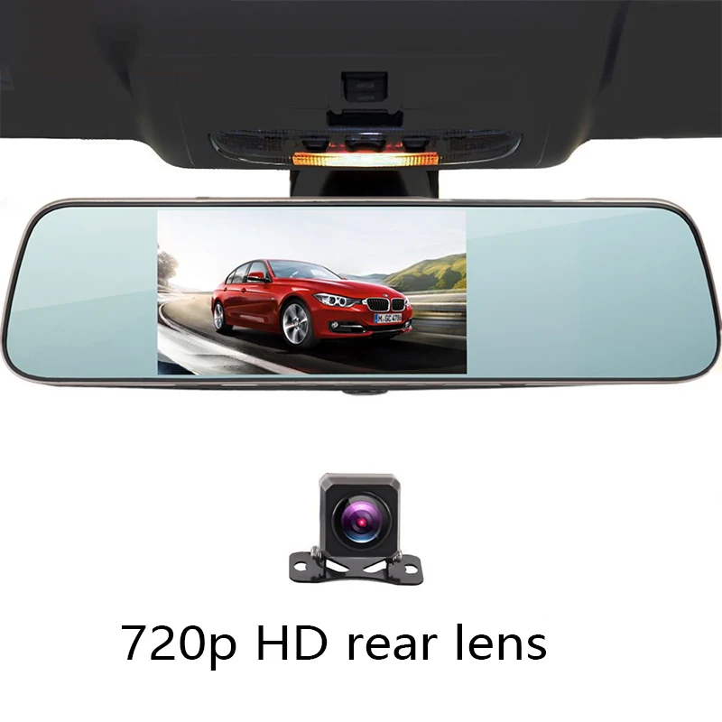 Зеркало заднего вида Автомобильный рекордер 5 0 ''HD 140 градусов ночное видение