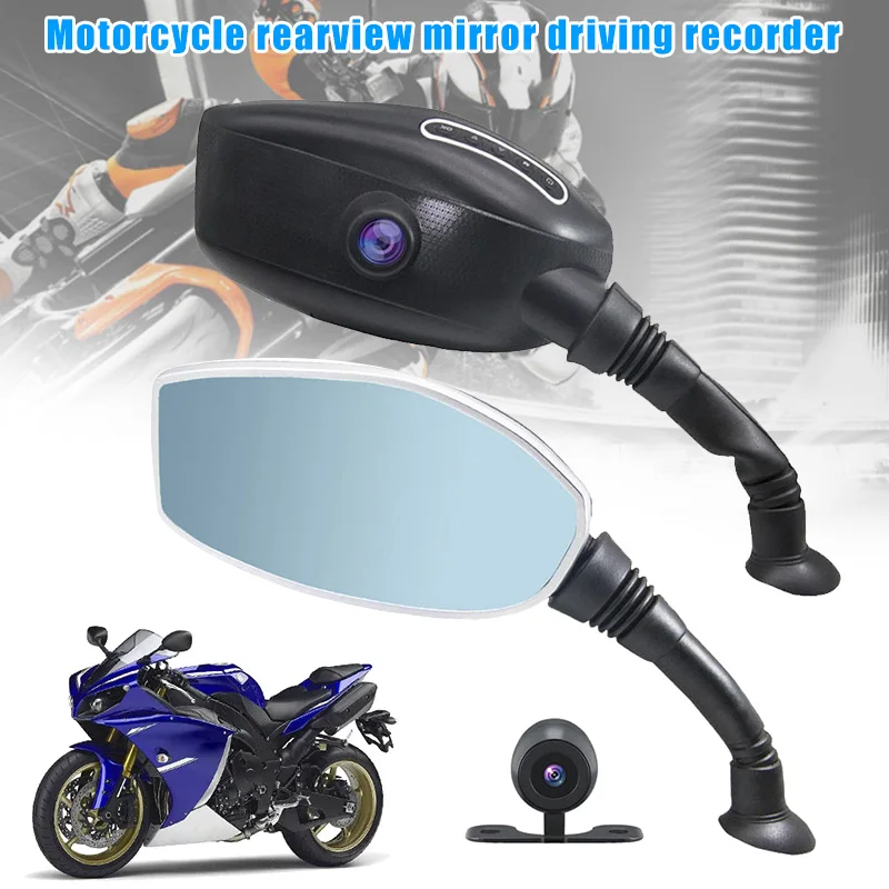

HOT Driving Recorder Motorcycle Rearview Mirror 1080P Camera Auto Digital Video Recorder BUS66