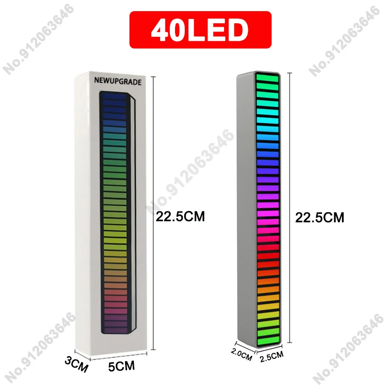 RGB Sound Control LED Light App Control Pickup Voice Activated Rhythm Lights Color Ambient LED Lamp Bar of Music Ambient Light motion sensor night light