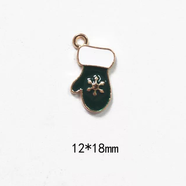 Christmas Mini Dripping Oil Enamel Charms Pendant for Jewelry Making Bracelets Earrings Pendant DIY Accessories