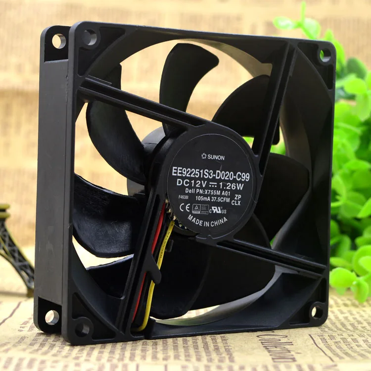 9225 12V EE92251S3-D020-C99 9 см 9025 защиты электродвигателя Вентилятор охлаждения