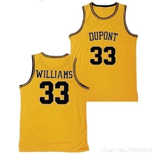 Мужские школьные Майки#33 Джейсон Вильямс Дюпон, желтые сшитые, размер S-XXL