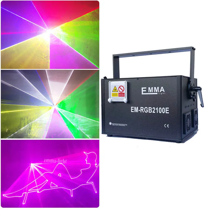 Лазер 6 7 Вт RGB Анимация система лазерного шоу аналоговая модуляция 50kpps сканер ILDA