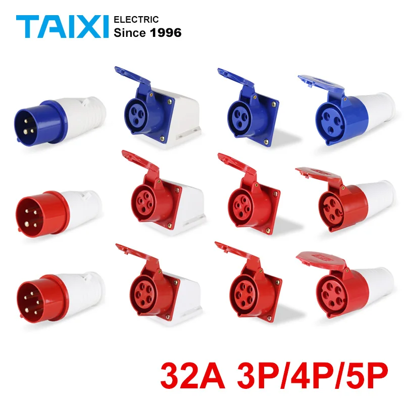 

Industrial Aviation Plug and Socket 32A 3P 4P 5P Waterproof and Explosion-proof Plug and Socket
