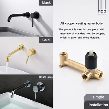 

Bathroom Waterfall Basin Mixer Faucet Single Lever Wall Mounted Washing Basin Taps Waterfall Bath Mixer Tap