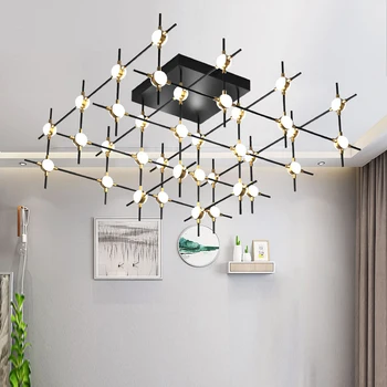 

Living Room Light Ceiling Restaurant Modern Chandelier Simple Creative led Lighting Personalized Atmosphere led Engineering Lamp
