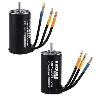 

SURPASS HOBBY 2 Pcs Sensorless Brushless Motor for 1/8 RC Truck Car Parts , 4076 2250KV 4 Poles & 4076 2000KV 135A 4P