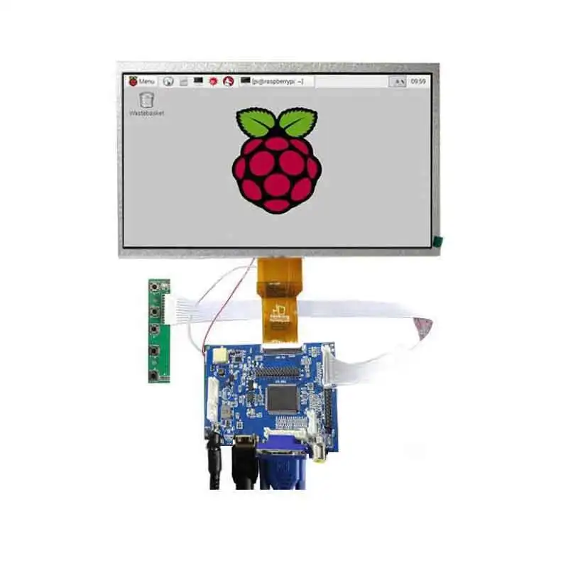 

10.1inch LCD for Raspberry Pi 2/3/4B mode B,1024x600 HD LCD Monitor Display HDMI VGA AV Raspberry Pi banana pi With key board