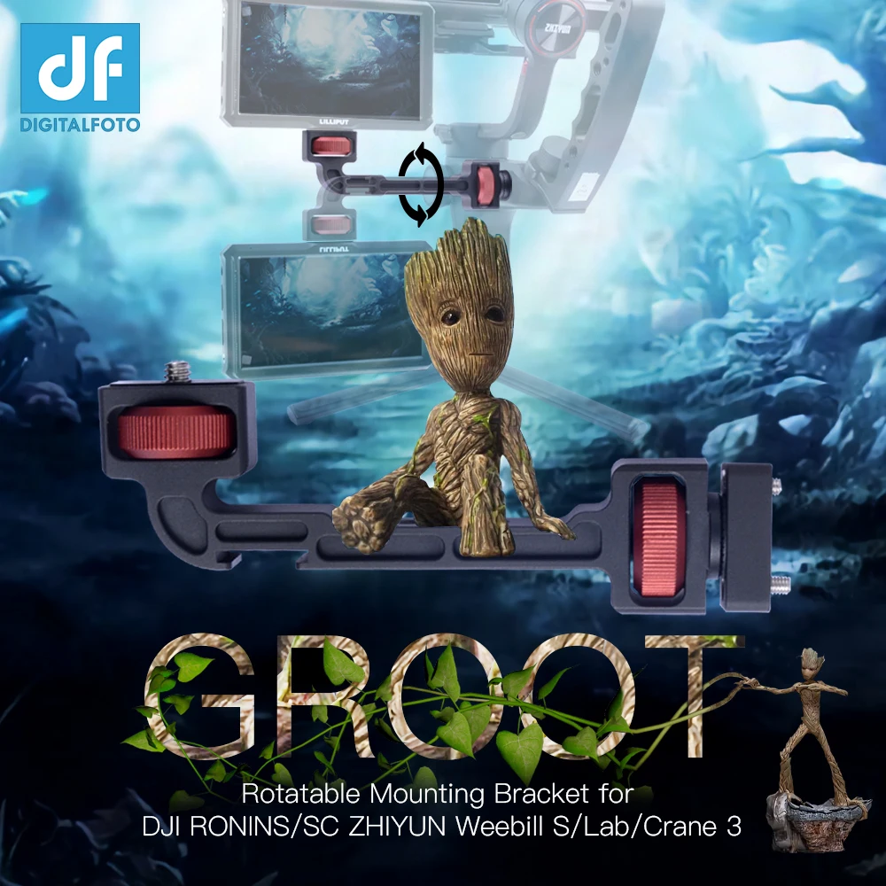 GROOT ZHIYUN WEEBILL S/LAB Crane 3 DJI RONIN S/SC вращающийся кронштейн для монитора светодиодный светильник