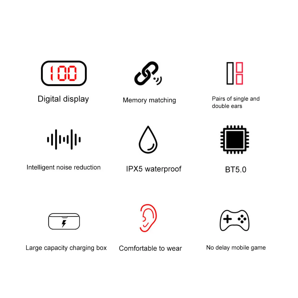 Q32-1 Bluetooth наушники спортивные Blutooth 5,0 наушники беспроводные наушники Tws наушники Handsfree вкладыши наушники с микрофоном