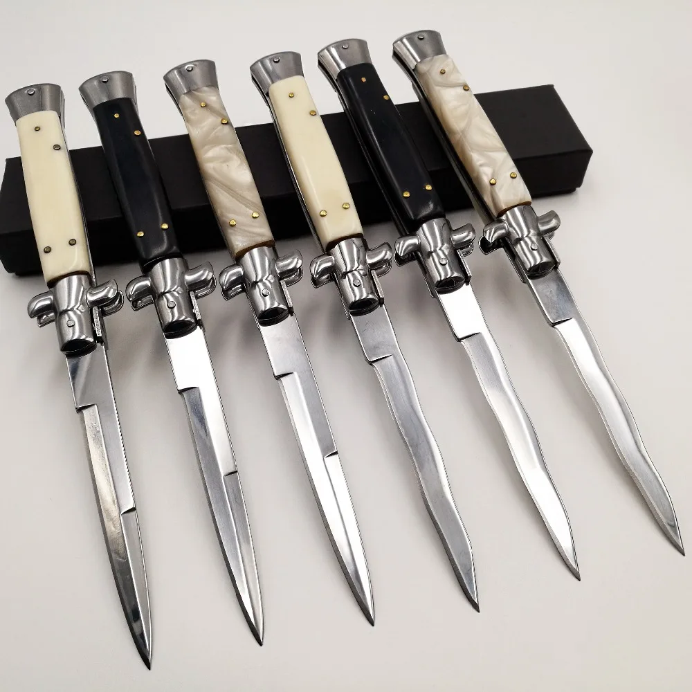 Italian AKC Button to open quickly knife mafia diving survival knife