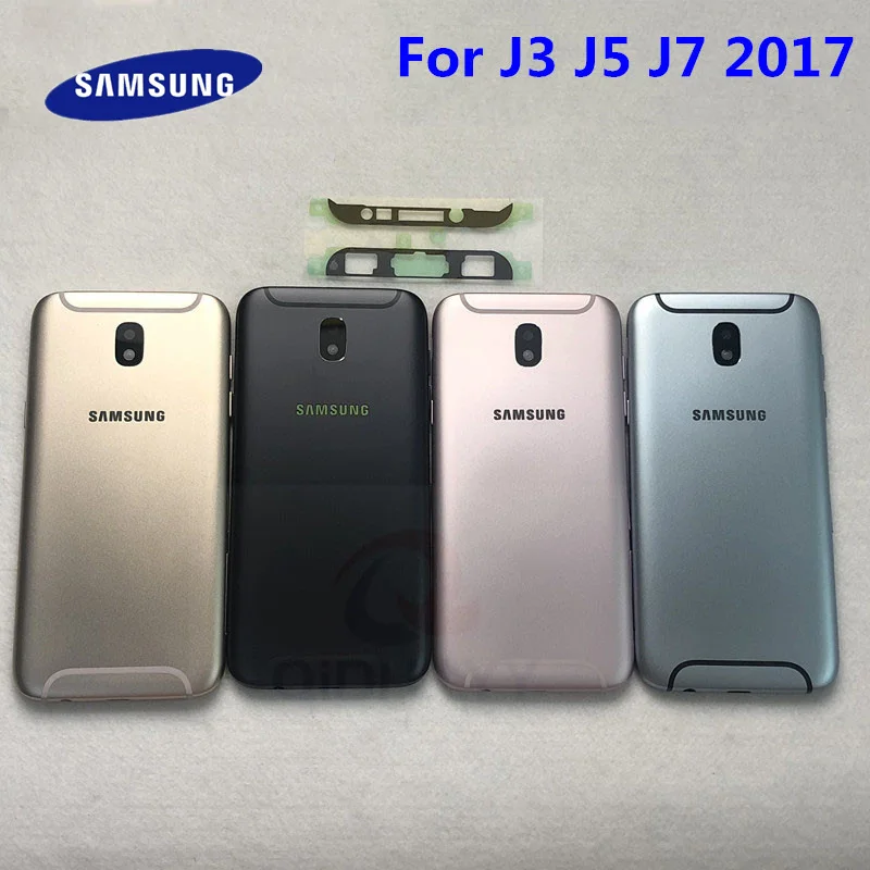 Для Samsung Galaxy J3, J5, J7 года J330F J530F J730F промежуточный Корпус задняя крышка батареи с кнопками громкости питания