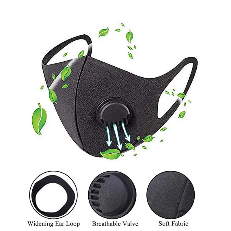 

Protection Masks Air Purifying Mask Mouth Muffle Carbon Corona Filter Dust Haze Fog Respirator Mask With valve Baby Masks
