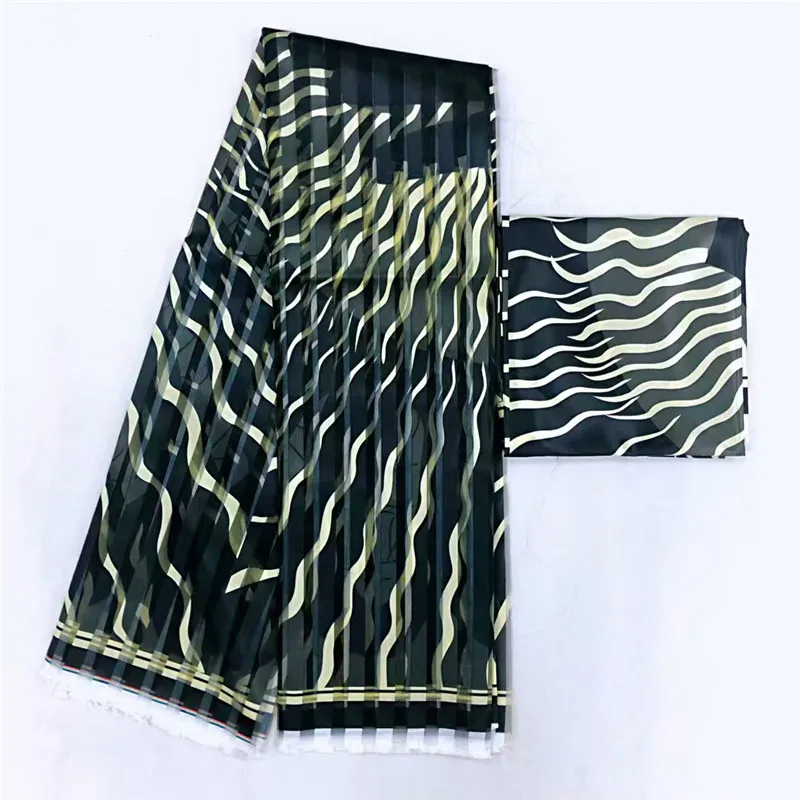 Африканская восковая лента, Шелковый воск, Анкара,, атласная ткань, 4 Ярда, audel/modell, хлопковая ткань для платья+ 2 ярда, шифон, TJ102502