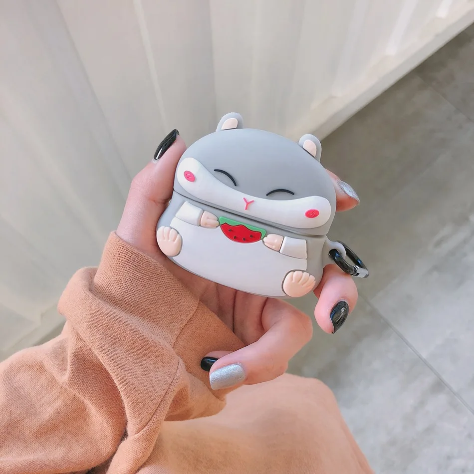 1148L Чехол для наушников для Airpods Pro, силиконовый чехол, красивое с медведем и собакой, 3D мультяшный Кот, чехол для наушников для Apple Air pods Pro 3, чехол s, брелок - Цвет: 1148L