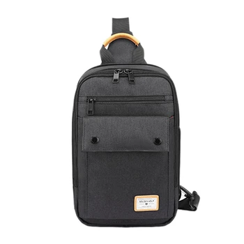 

FGGS-GOLOEN WOLF Fashion Men Bags Casual Chest Bag 11 Inch Laptop Bag for Ipad Crossbody Bags for Women Messenger Male Shoulder