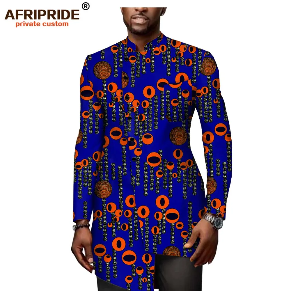 Африканская рубашка с принтом Анкары для мужчин AFRIPRIDE сделанная на заказ