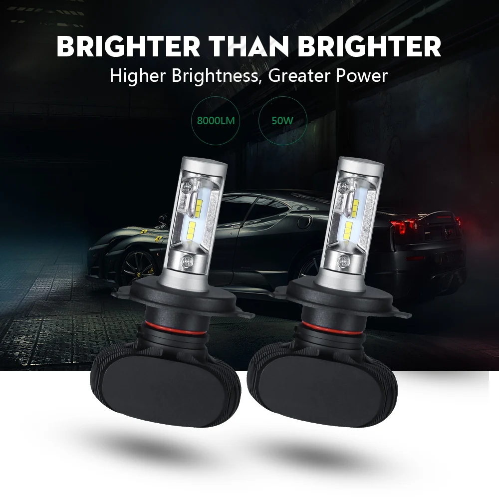 Partol автомобиля светодиодные противотуманные свет фар лампы H4 50 W 8000LM H1 H7 H11 LED 9005 9006