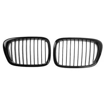 

2pcs Front Sport Hood Kidney Grille Grilles for BMW E39 97-03 Gloss Black High Quality Car Styling Accessories New
